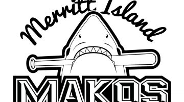Merritt Island Makos - Logo (Black & White)