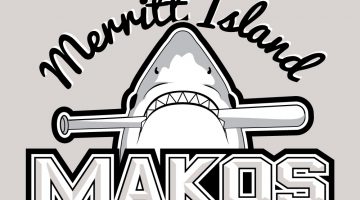 Merritt Island Makos - Logo (Grayscale)