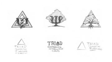 TRIAD Counseling Center Logo, Sketches
