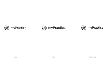 myPractice Logo, Font Experiments