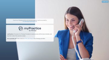 myPractice Website, Welcome Page