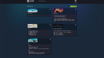 Steam Notes, Notes View