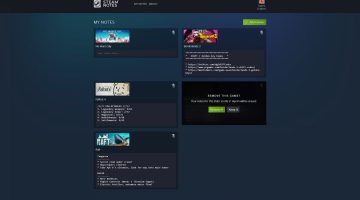 Steam Notes, Removing a Game