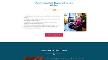 Dr. Carol O'Saben Website, LGBQ Therapy Page