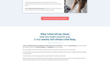 Laura Long Therapy Website, Anxiety Page