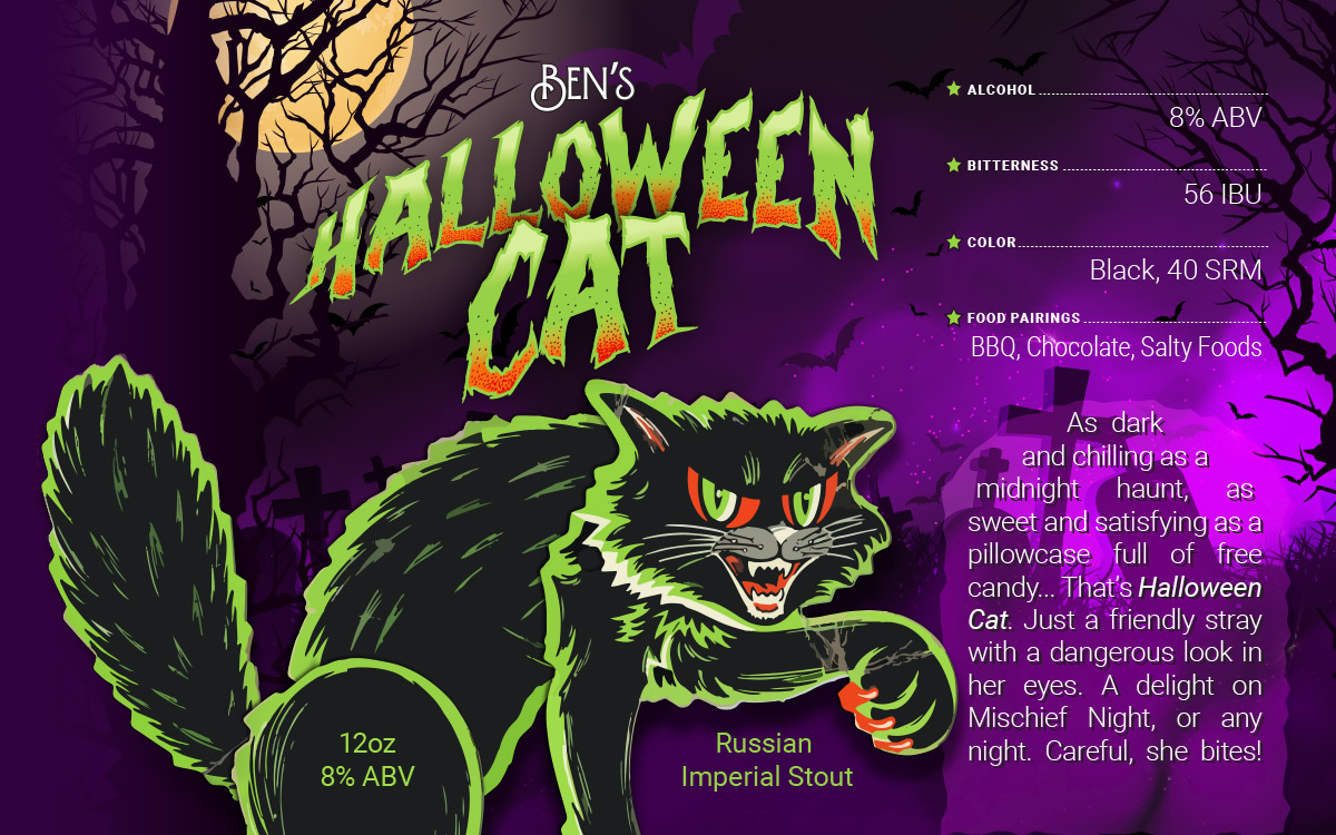 Halloween Cat Label (16x10)