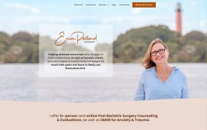 Erin Pallard Therapy Website, Home Page, 16:10 Screenshot