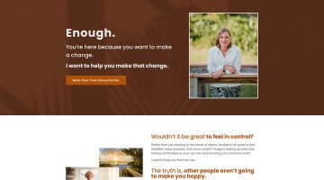 Erin Pallard Therapy Website, Home Page