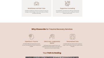 Erin Pallard Therapy Website, Trauma Recovery Page