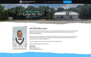 Merritt Island Masonic Lodge Website, Home Page, 16:10 Screenshot